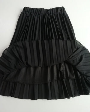 Autumn Women  Elastic High Waist Pleated Skirt - friipe