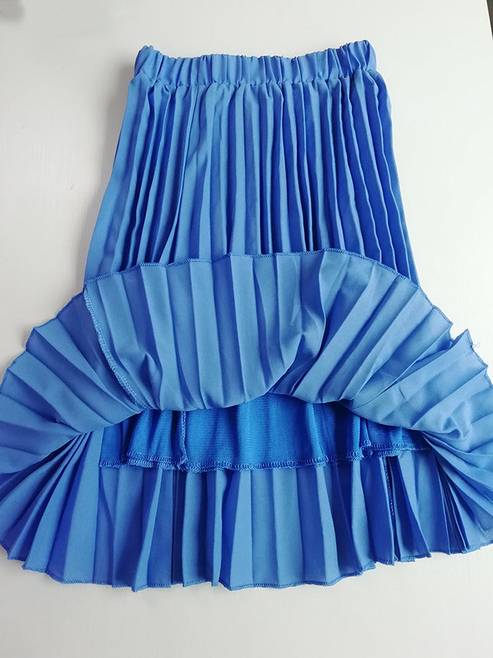 Autumn Women  Elastic High Waist Pleated Skirt - friipe