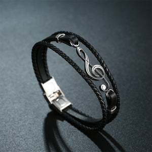 Unique Punk Style Stainless Steel Musical Notes Bracelets - friipe